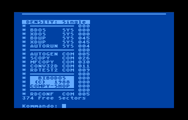BiboDOS master disk 5.4 - Screenshot 05