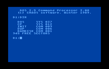 Dos 2.5 Command Processor 3.08 - Screenshot 01