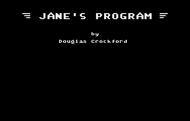 Jane's Program - Screenshot 01