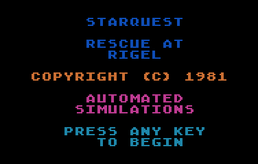 Starquest - Rescue at Rigel - Screenshot 01